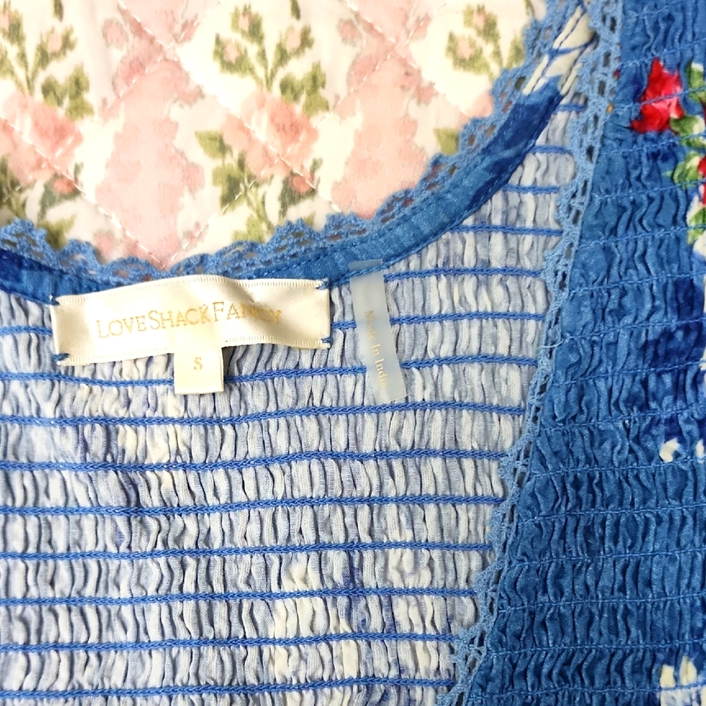 Loveshackfancy ๐ Sonora Smocked Floral Blue Ruffle Dress S - Picture 8 of 16